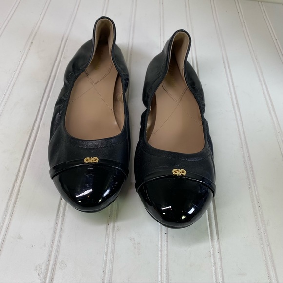 Cole Haan Elsie  black leather ballet flats - Picture 2 of 10